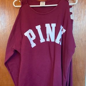 VS PINK cold shoulder sweater